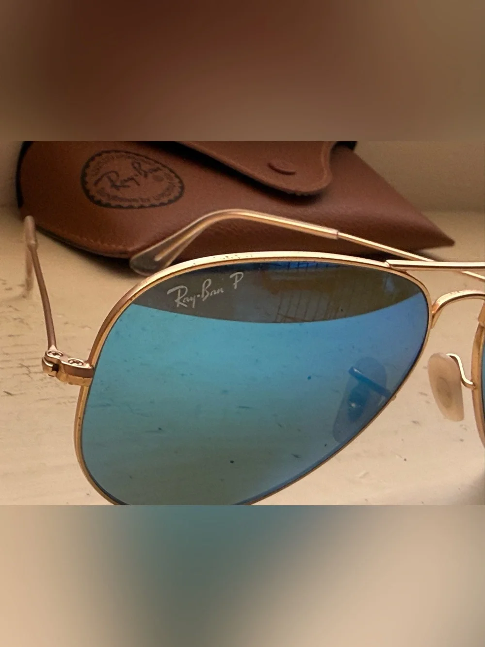 Ray-Ban Aviator Flash blue lens
